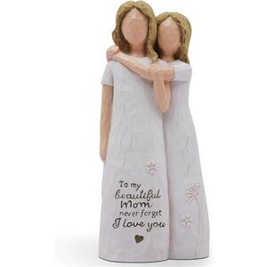 Mom Birthday Gift from Daughter - Mother Daughter Sculpted Hand-Painted Figurine